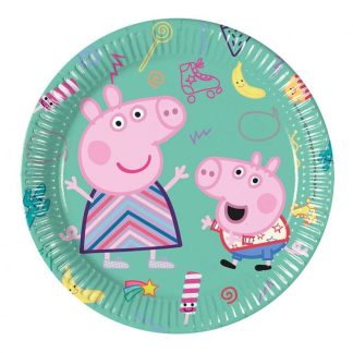 Peppa Pig papirnati tanjuri 20 cm sa šarenim motivom razveselit će svaku dječju proslavu.