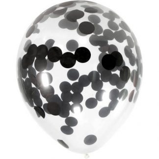 Party / Rođendan Balon - Lateks, Crni Konfeti, 30cm (1kom)