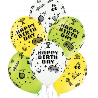 Set Balona - Gamer Happy Birthday, 6 Balona ~30cm