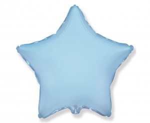 Folijski Balon - Zvijezda, Pastel Baby Plava ~45cm