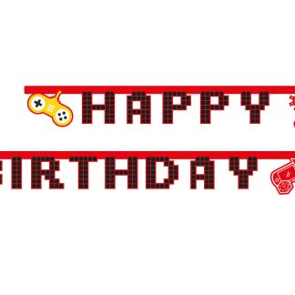 Party / Rođendan Papirnata Girlanda Dekoracija - Happy Birthday, Gamer~ 230cm