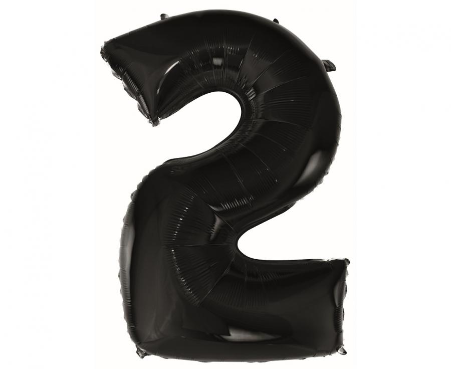 Party / Rođendan Balon Broj 2 - Crni, 92cm
