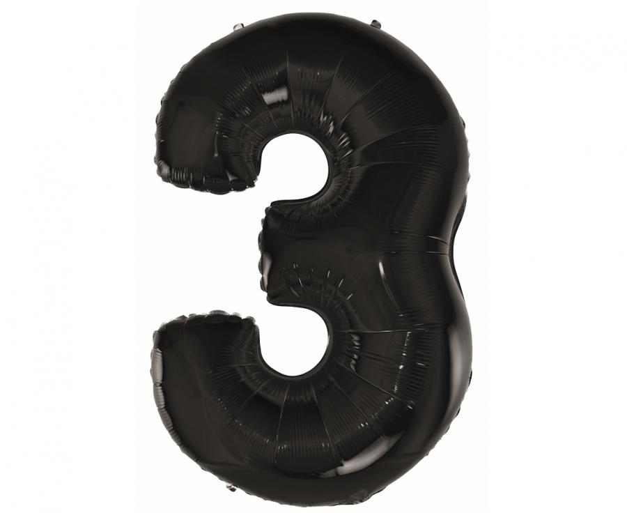 Party / Rođendan Balon Broj 3 - Crni 92cm