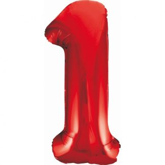 Party / Rođendan Balon Broj 1 - Crveni, 85cm