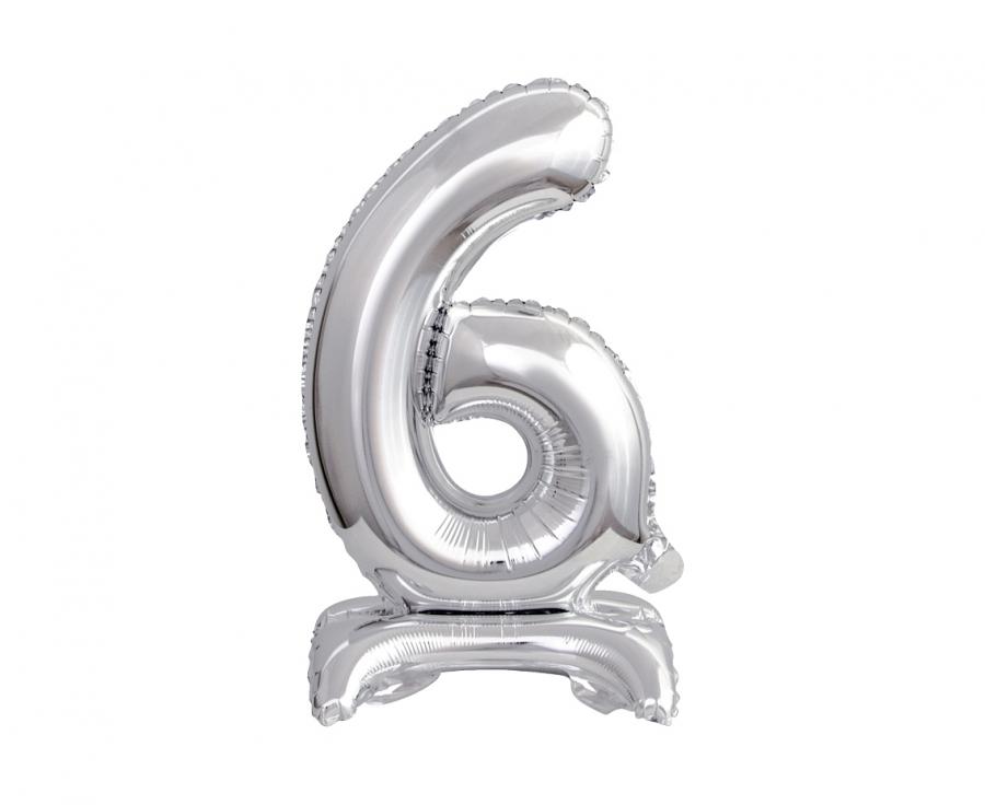 Party / Rođendan Balon Broj 6 - Samostojeći, 38cm