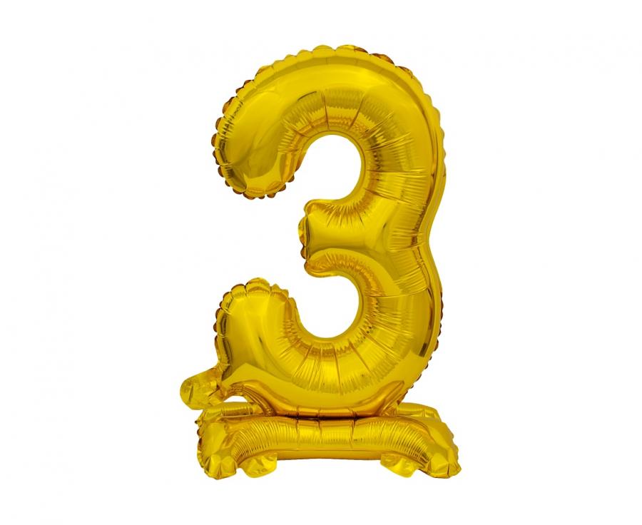 Party / Rođendan Balon Broj 3 - Samostojeći, 38cm