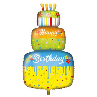Folijski Balon - Happy Birthday Torta ~95cm