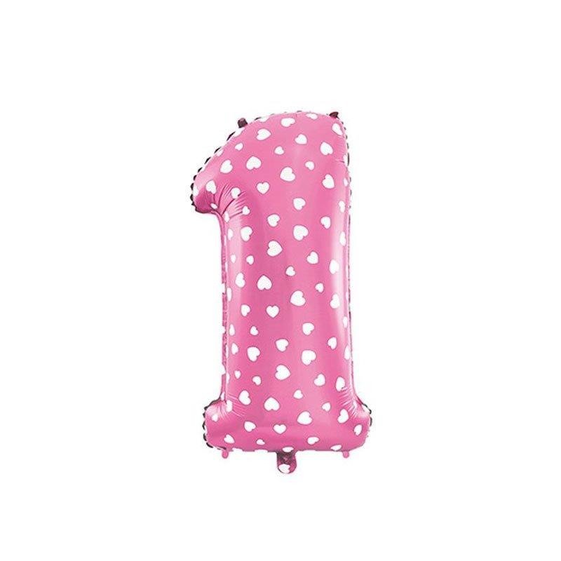 Party / Rođendan Balon Broj 1 - Rozi , 40cm