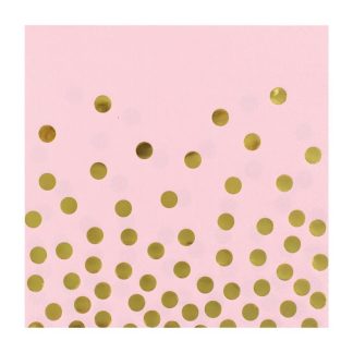 Salvete - Roze Sa Zlatnim Točkicama, 33x33, 12kom