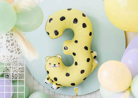 Party / Rođendan Balon Broj 3 - Leopard ~ 68x98cm - Slika 3