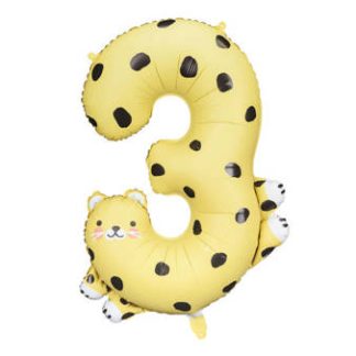 Party / Rođendan Balon Broj 3 - Leopard ~ 68x98cm