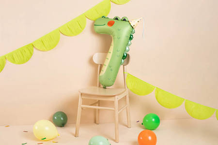 Party / Rođendan Balon Broj 7 - Krokodil ~ 56x85cm - Slika 3