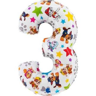 Party / Rođendan Balon Broj 3 - Paw Patrol ~ 66cm