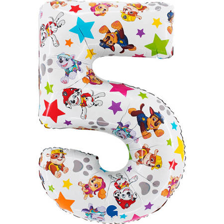 Party / Rođendan Balon Broj 5 - Paw Patrol ~ 66cm