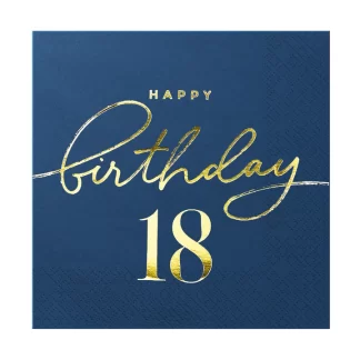 Salvete - Happy 18 Birthday,Plave, 33x33, 10kom