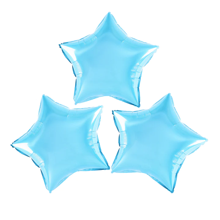 Folijski Balon - Zvijezda, Plava, 3kom ~25cm