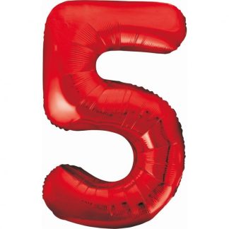 Party / Rođendan Balon Broj 5 - Crveni, 85cm