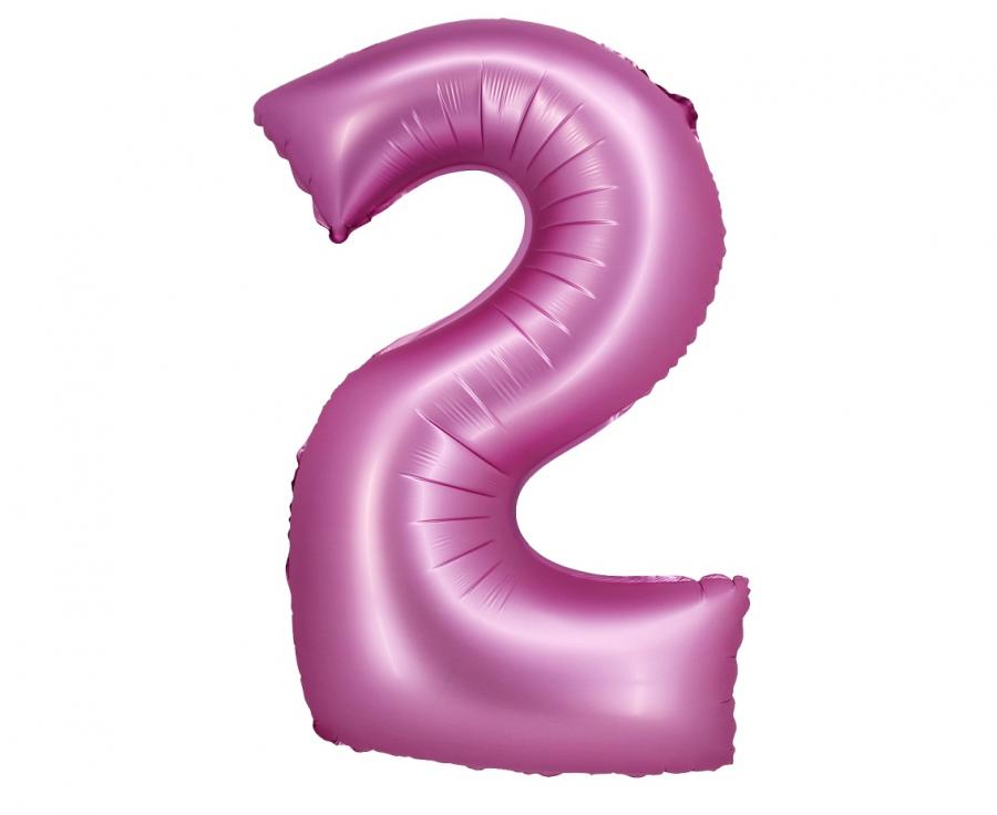 Party / Rođendan Balon Broj 2 - Satin Pink, 76cm