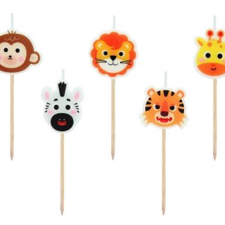 Rođendanske Svijeće Za Tortu - Safari Set, 5 kom