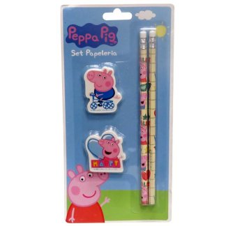 Peppa Pig Set 2x Olovka + 2x Gumica