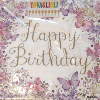Salvete - Happy Birthday, 33x33, 15kom