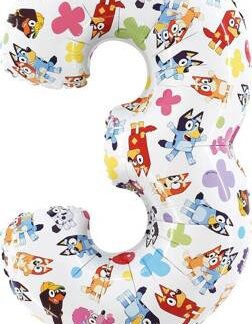 Party / Rođendan Balon Broj 3 - Bluey ~ 66cm