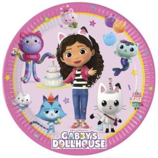 Gabby’s Dollhouse papirnati tanjuri 23 cm (8 kom) sa šarenim motivima za čarobnu dječju proslavu. Dodaj u košaricu i stvori party pun osmijeha!
