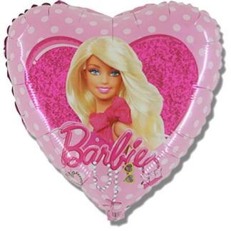 Folijski Balon - Srce Barbie ~46cm