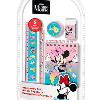 Minnie Školski Set Olovka, Gumica, Šiljilo, Ravnalo, Notes