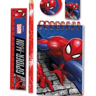 Spiderman Školski Set Olovka, Gumica, Šiljilo, Ravnalo, Notes