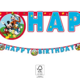 Banner Natpis Happy Birthday - Mickey Mouse Rock The House, 2m