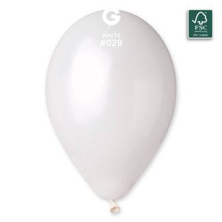 Lateks Balon Gemar GM120/29 - Metalik Bijela ~ 33cm (1 kom)