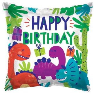 Folijski Balon - Dinosaur, Happy Birthday ~ 46 cm