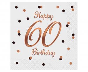 Salvete - Happy 60 Birthday, 33x33, 20kom