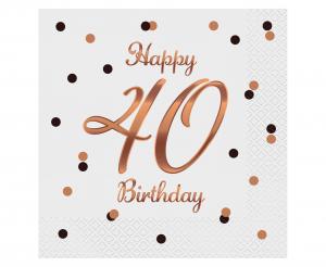 Salvete - Happy 40 Birthday, 33x33, 20kom