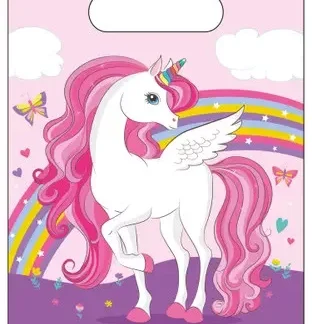 PVC Vrećice - Jednorog (~22.5 x 17cm), 6kom