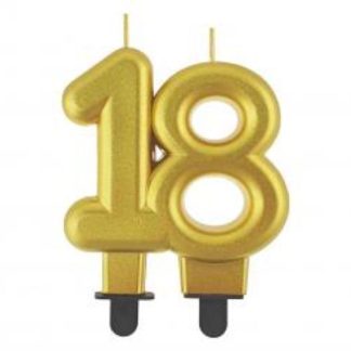 Metalik zlatna svijeća za tortu broj 18 unosi eleganciju i svečani sjaj u proslavu punoljetstva. Istaknite poseban trenutak i naručite za nezaboravan rođendan! 🎂✨