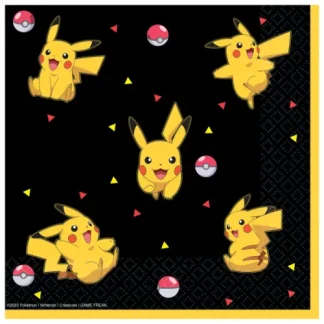 Rođendanske Salvete - Pokemon, 33x33cm, 16kom