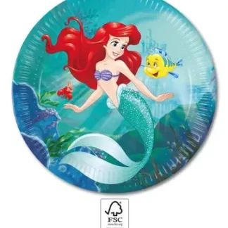 Disney Princeza Ariel Papirnati Tanjuri, 23cm, 8kom