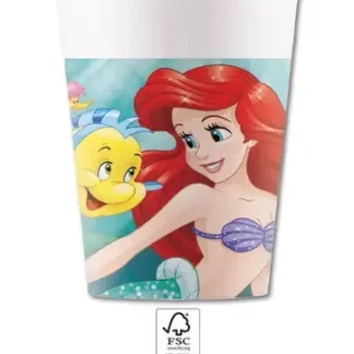 Disney Princeza Ariel Papirnate Čaše 200mL, 8kom
