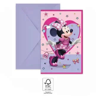 Pozivnice Za Rođendan - Minnie Junior, 6 kom