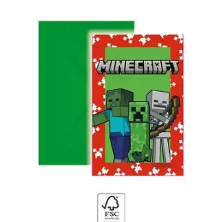 Pozivnice Za Rođendan - Minecraft, 6 kom