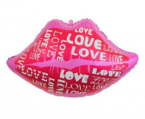 Folijski Balon - Usne, Love ~62x38cm