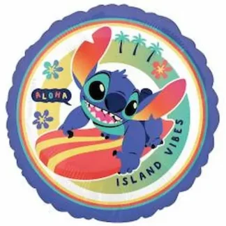 Folijski balon Stitch okrugli 43 cm sa šarenim motivom za veselu dječju proslavu. Dodaj u košaricu i stvori party pun osmijeha!