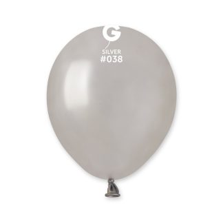 Lateks Balon Gemar AM50/038 Metalik Srebrni, 13cm (1 kom)