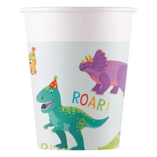 Papirnate Čaše Za Party / Rođendan - Dino, 200mL, 8kom