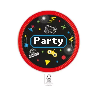 Party / Rođendan Papirnati Tanjuri - Gamer, 23cm, 8kom