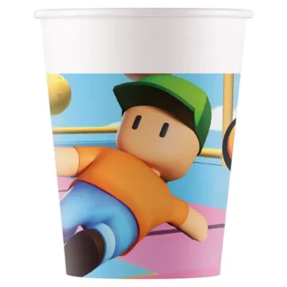 Stumble Guys papirnate čaše 200 mL (8 kom) sa šarenim gaming motivima za veselu dječju proslavu. Dodaj u košaricu i podigni party atmosferu!