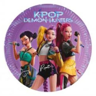 K-Pop Demon Hunters papirnati tanjuri 20 cm (8 kom) s atraktivnim dizajnom za nezaboravan party. Dodaj ih u košaricu i podigni atmosferu zabave na višu razinu!