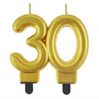 Metalik zlatna svijeća za tortu broj 30 daje elegantan i svečan izgled svakoj proslavi. Istaknite poseban trenutak i naručite za nezaboravan rođendan! 🎂✨